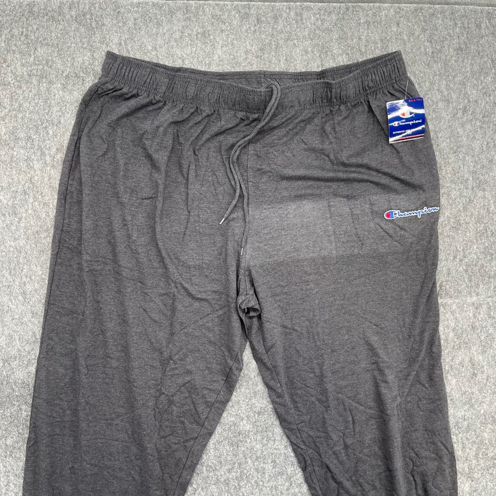 Champion Sweatpants Mens 3XLT Mens Big & Tall Jersey Joggers Charcoal Gray New